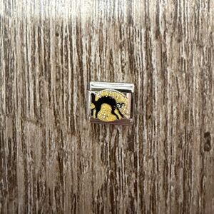 Silver and Gold Cat Charm